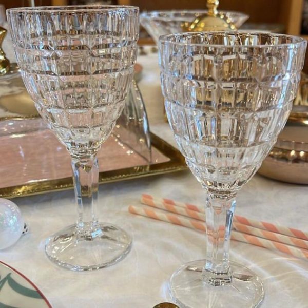 Set De 6 Verres à Pied Transparent 200ML Cristal