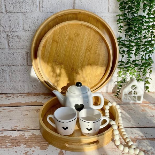 SET 3 PLATEAUX BAMBOU