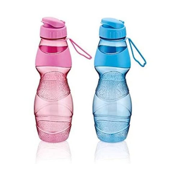 Bouteille d'eau de sport isotherme en plastique sans BPA 500ml couleur rose