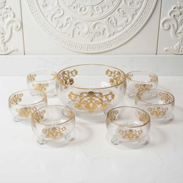 Service de bols en cristal  – Ensemble 7 pièces élégantes pour desserts, salades ou apéritifs 7CM/11CM ET 11 /17 CM