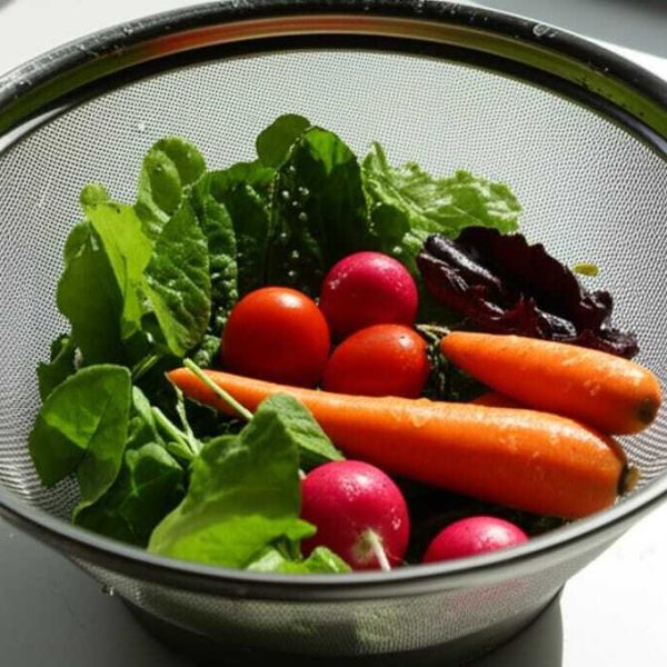 Passoire de cuisine ronde en acier inoxydable – Maille fine professionnelle 11/24 CM