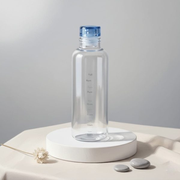 Bouteille d'eau en verre résistant transparent -adultes et enfants, les voyages, la gym, le quotidien -600Ml-couleurs aléatoires