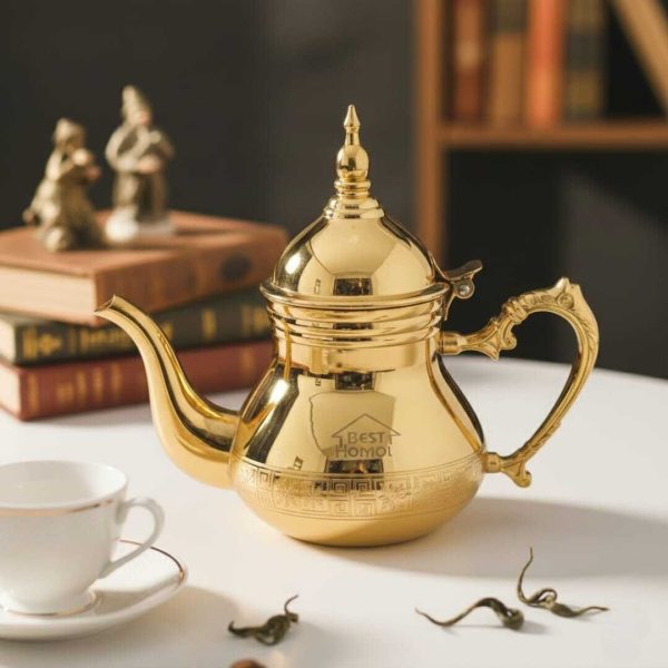 Theire en inox 0,8 L stanless haute qualité-doré avec détail Dore