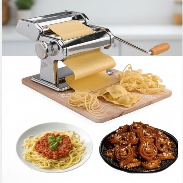 Machine à Pâtes Artisanale "Pasta Master" – Laminoir et Découpe en inox premier choix 4 Ttranchoirs   – Collection Ayahome