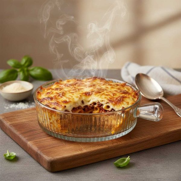 Bol de Service Multi-usages en Verre Strié avec Poignée – résistant à la chaleur-Design Moderne Ayahome