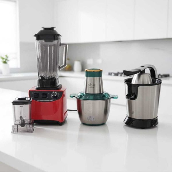 Pack essentiel 3 pcs -Blender 2 bols puissant 1000W Hachoir Électrique Multifonction -4 lames- 3L -Presse agrume inox Électrique Bras levier– extracteur 350 w-couleurs aléatoires
